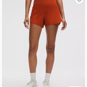 lululemon athletica speed up shorts- red